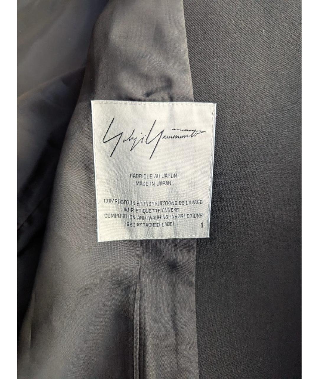 YOHJI YAMAMOTO Черный шерстяной жакет/пиджак, фото 3