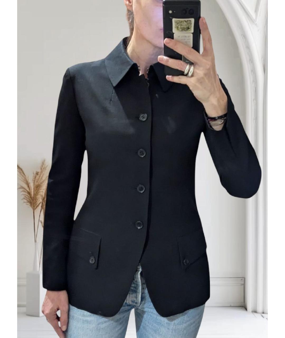 YOHJI YAMAMOTO Черный шерстяной жакет/пиджак, фото 9