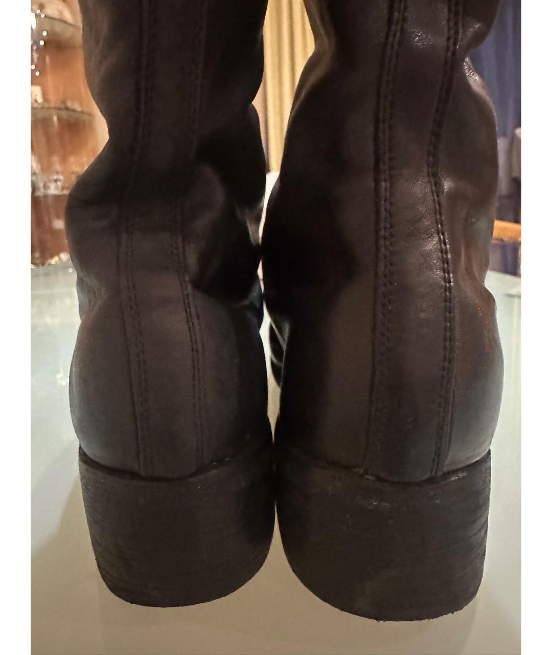 GUIDI Черные кожаные сапоги, фото 4