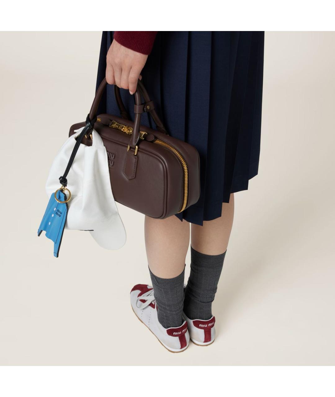 MIU MIU Серые кожаные кеды, фото 6