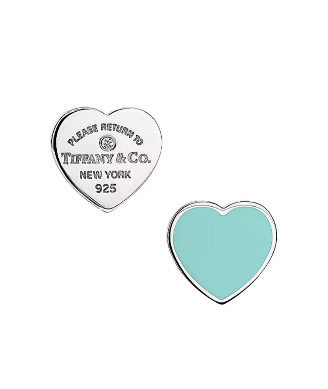 TIFFANY&CO Бирюзовые серебряные серьги, фото 1