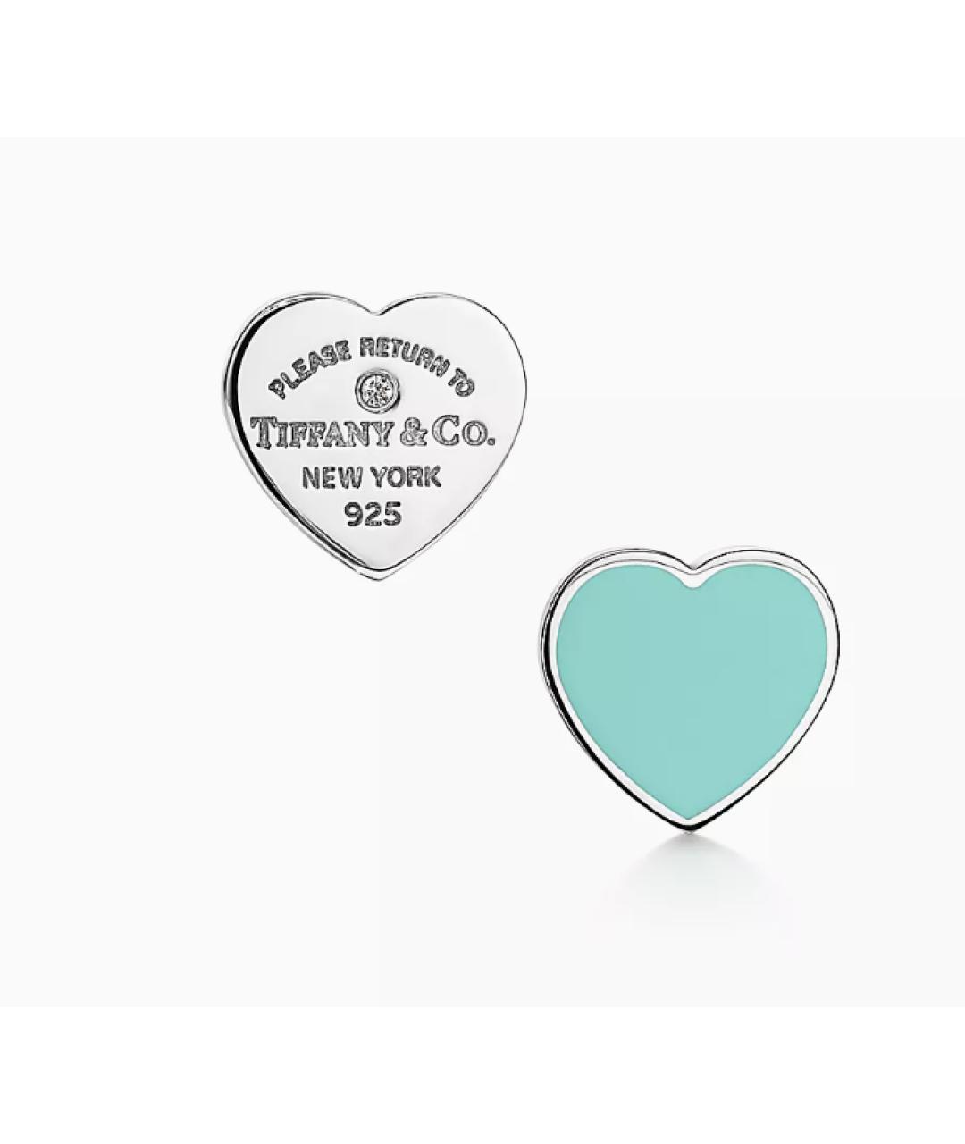 TIFFANY&CO Бирюзовые серебряные серьги, фото 5