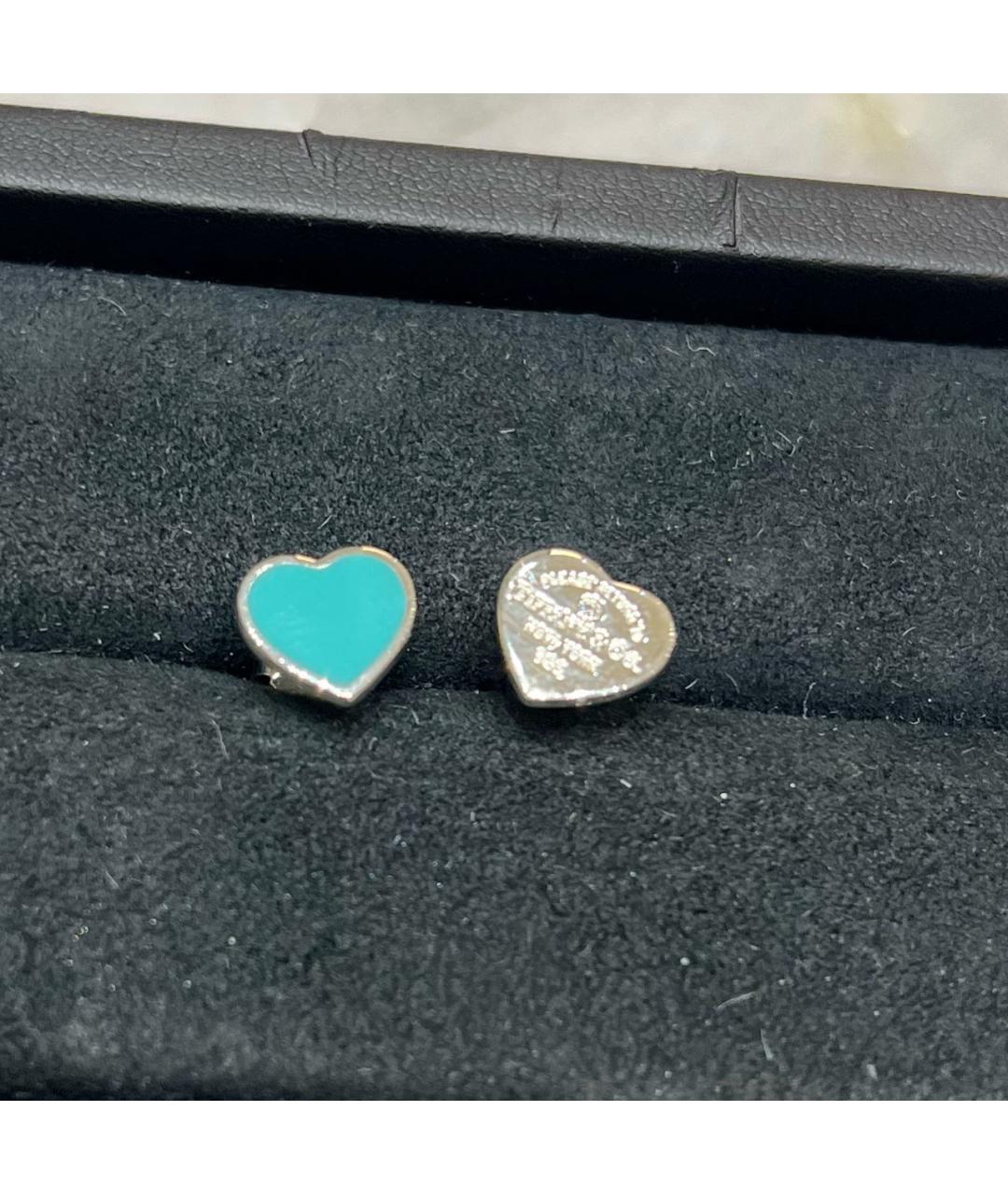 TIFFANY&CO Бирюзовые серебряные серьги, фото 2
