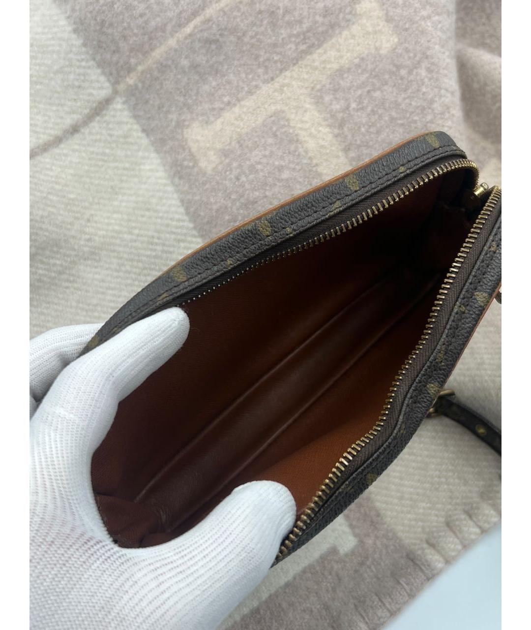 LOUIS VUITTON Коричневая кожаная сумка через плечо, фото 5