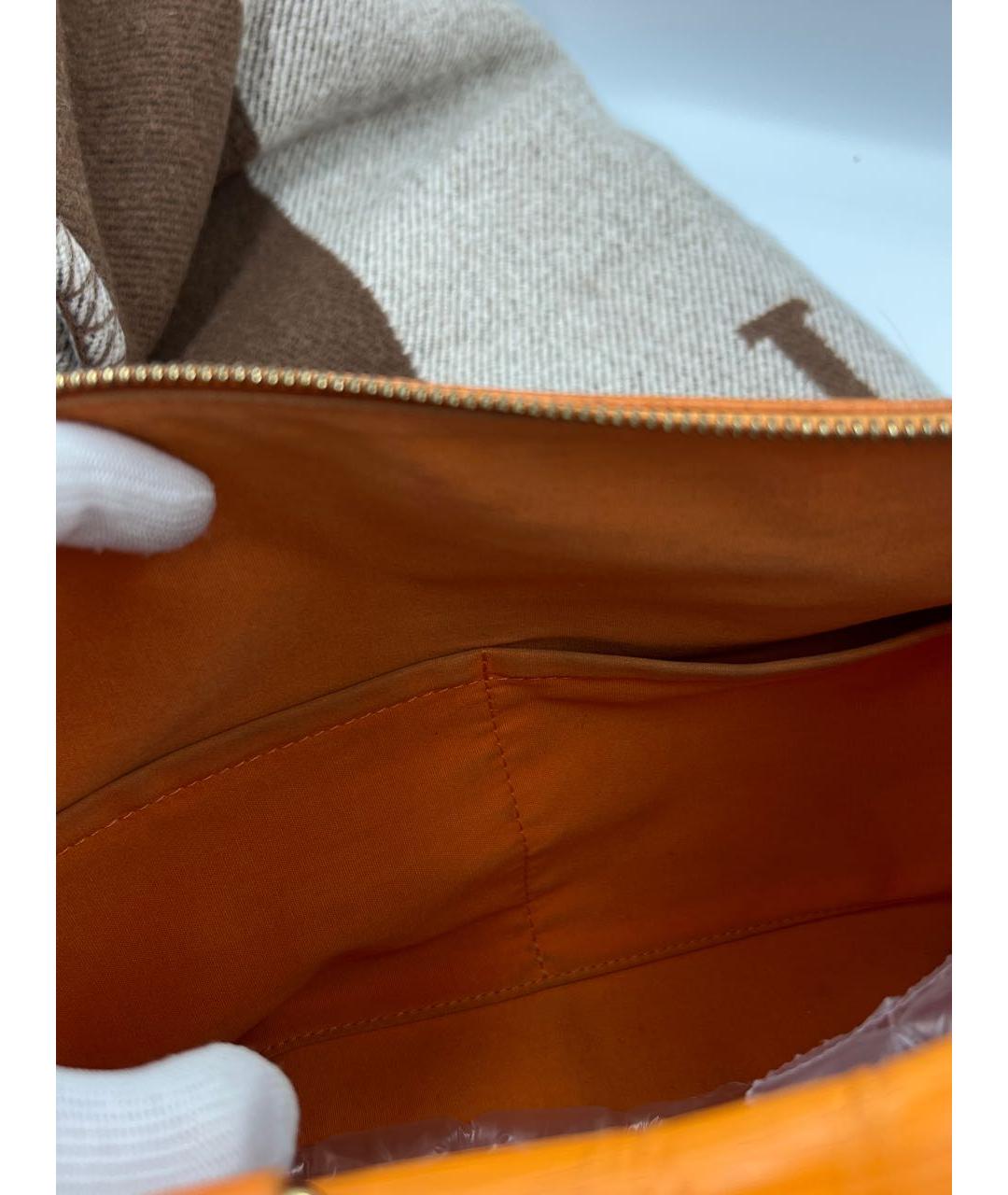 LOUIS VUITTON Оранжевая кожаная дорожная/спортивная сумка, фото 7