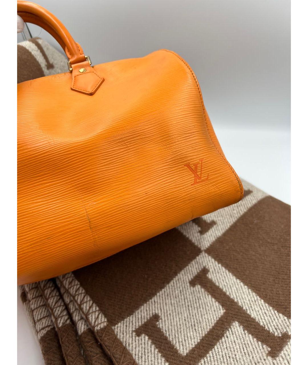 LOUIS VUITTON Оранжевая кожаная дорожная/спортивная сумка, фото 3