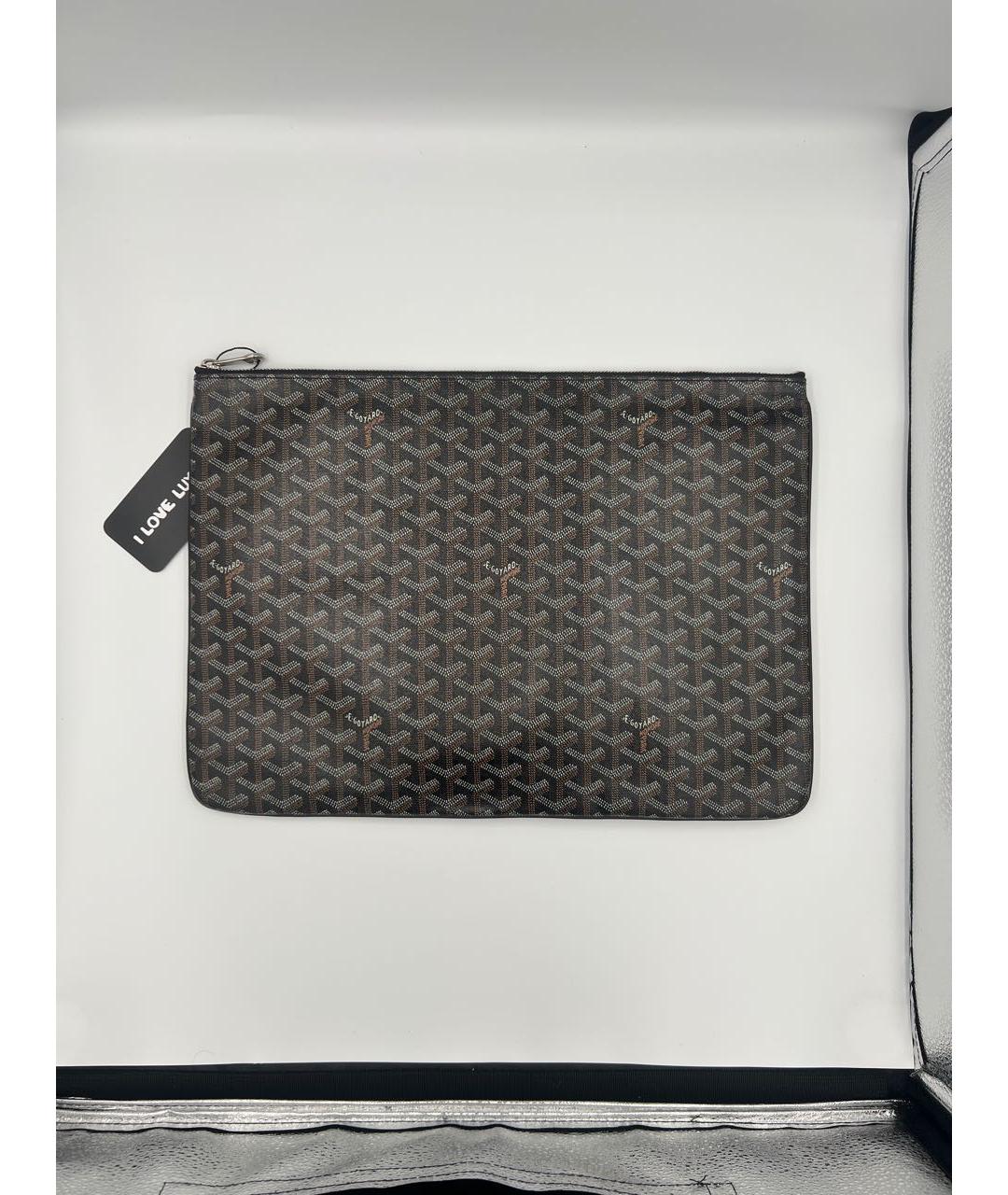 GOYARD Черная кожаная папка для документов, фото 9