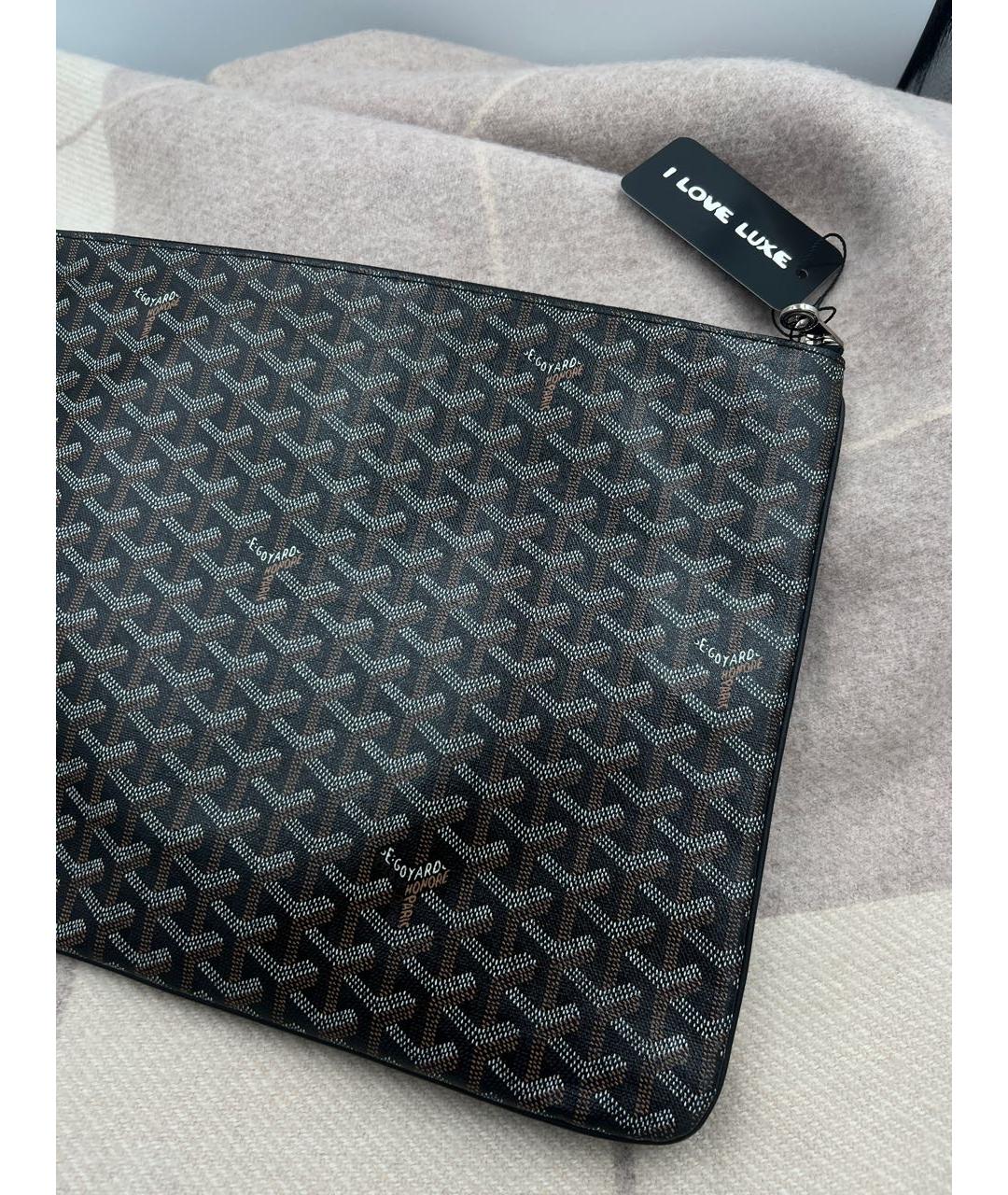 GOYARD Черная кожаная папка для документов, фото 4