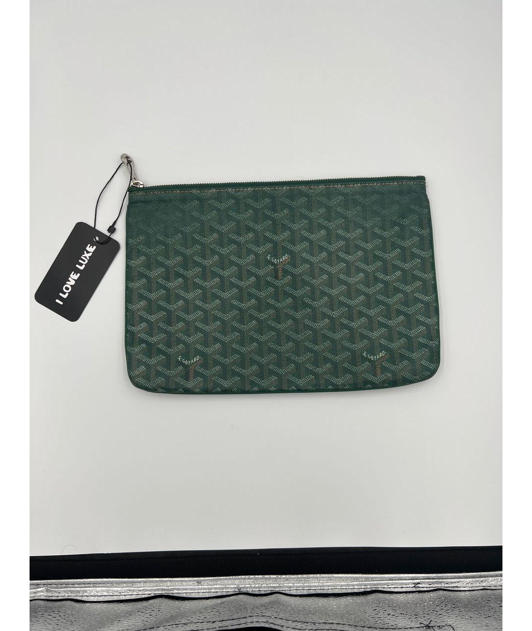 GOYARD Зеленая кожаная папка для документов, фото 9