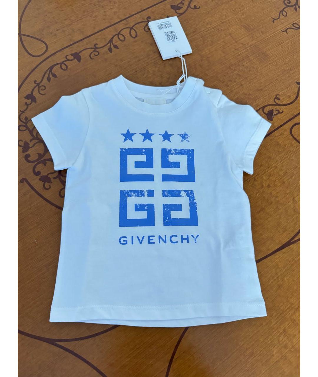 GIVENCHY Белая хлопковая детская футболка, фото 4