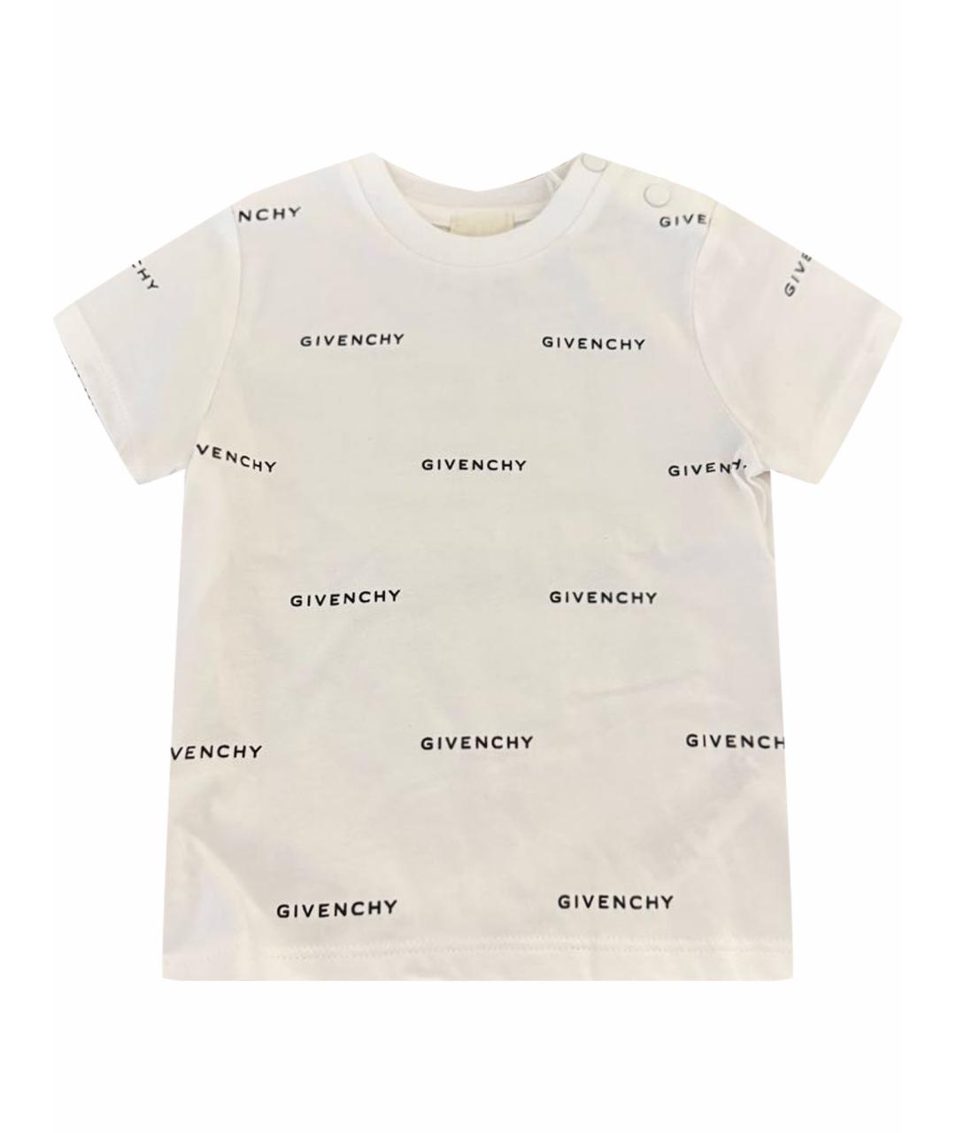 GIVENCHY Белая хлопковая детская футболка, фото 1