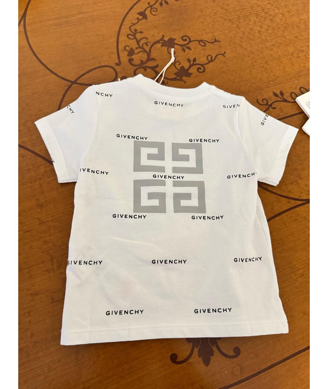 GIVENCHY Белая хлопковая детская футболка, фото 2
