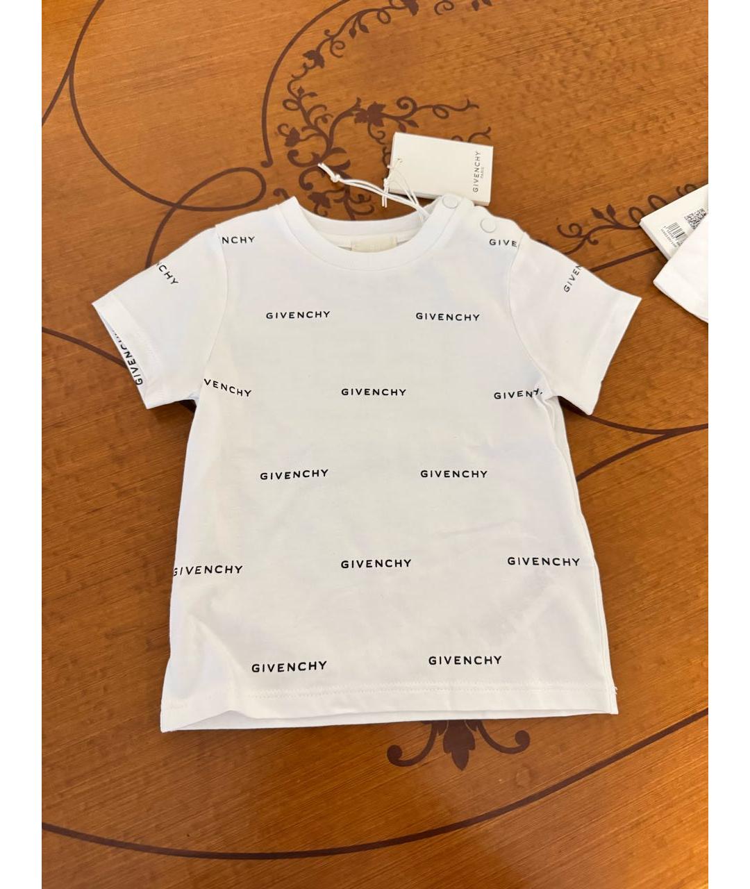 GIVENCHY Белая хлопковая детская футболка, фото 5