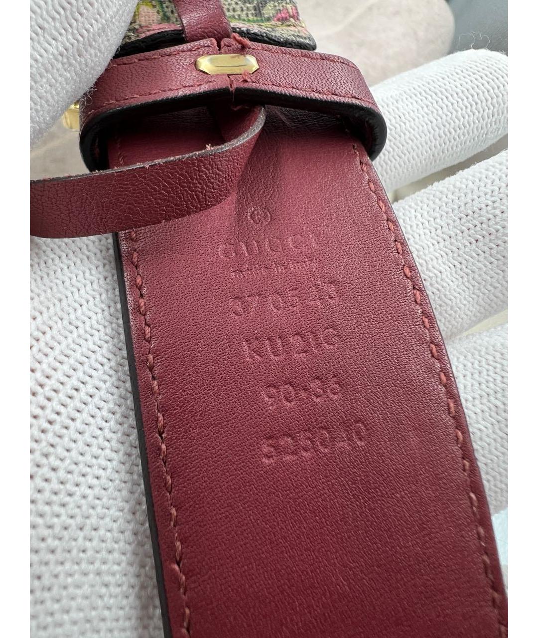 GUCCI Бежевый кожаный ремень, фото 7