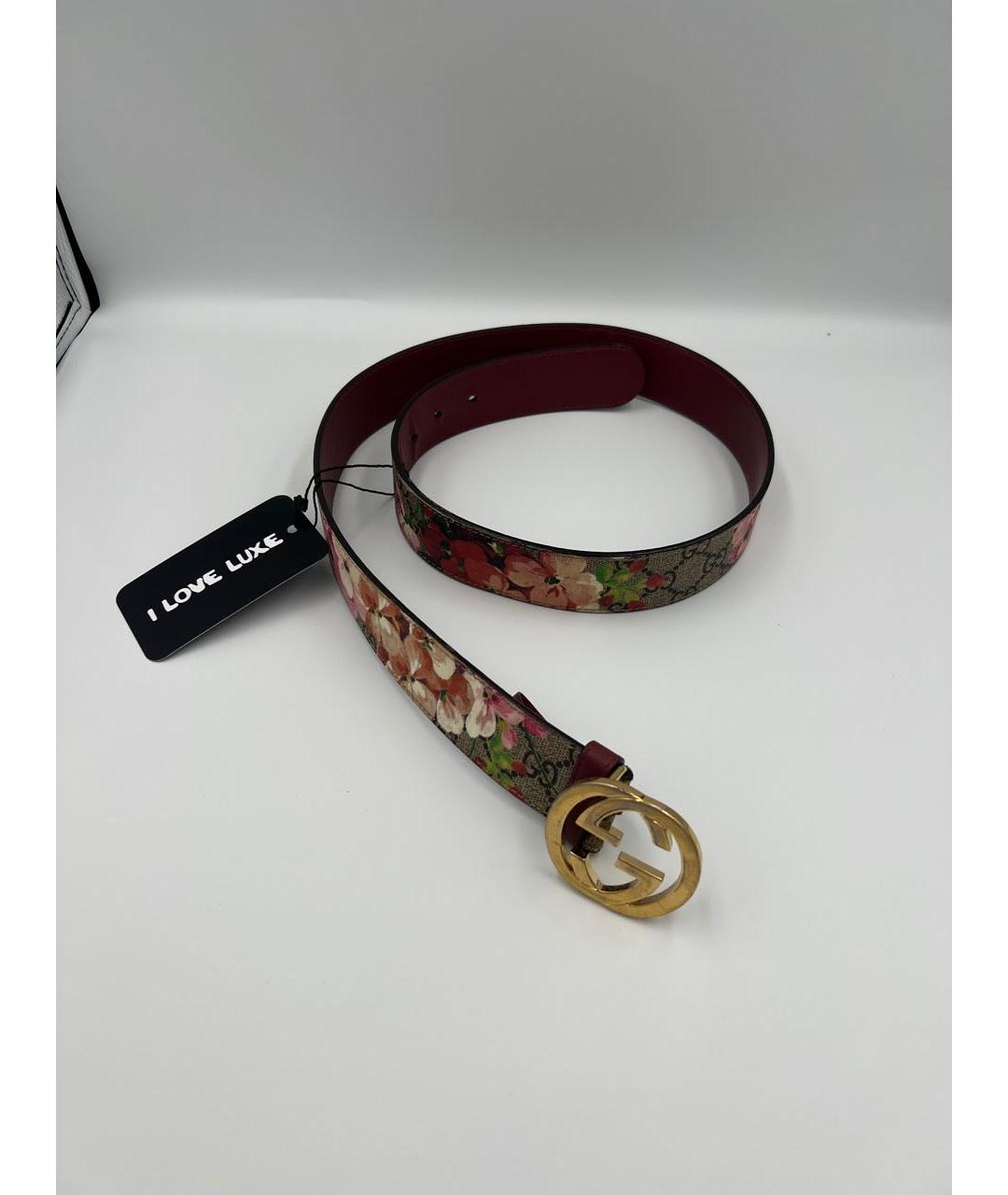 GUCCI Бежевый кожаный ремень, фото 9