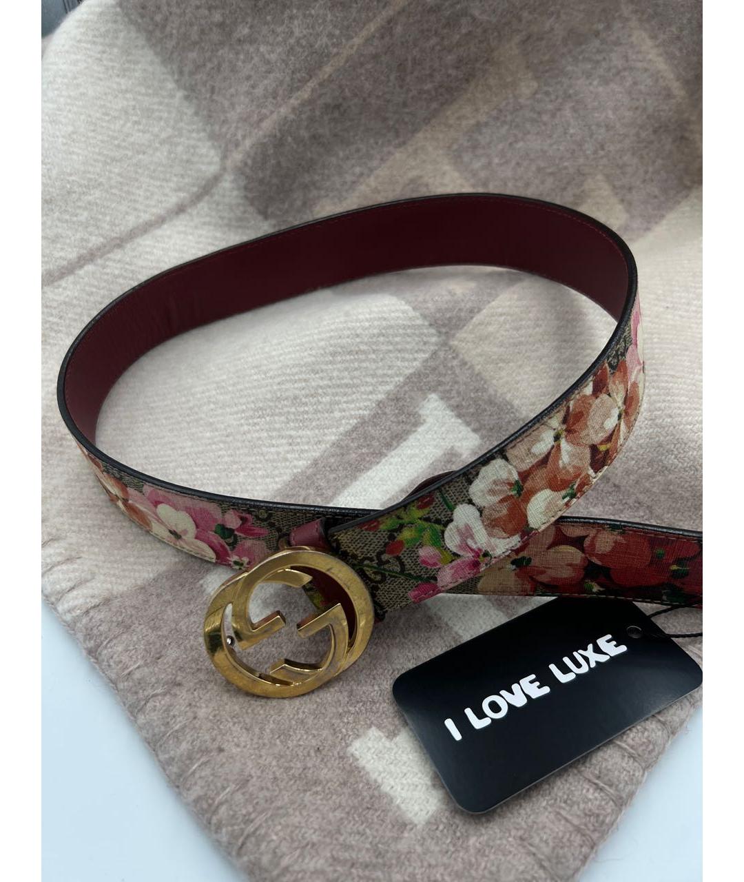 GUCCI Бежевый кожаный ремень, фото 2