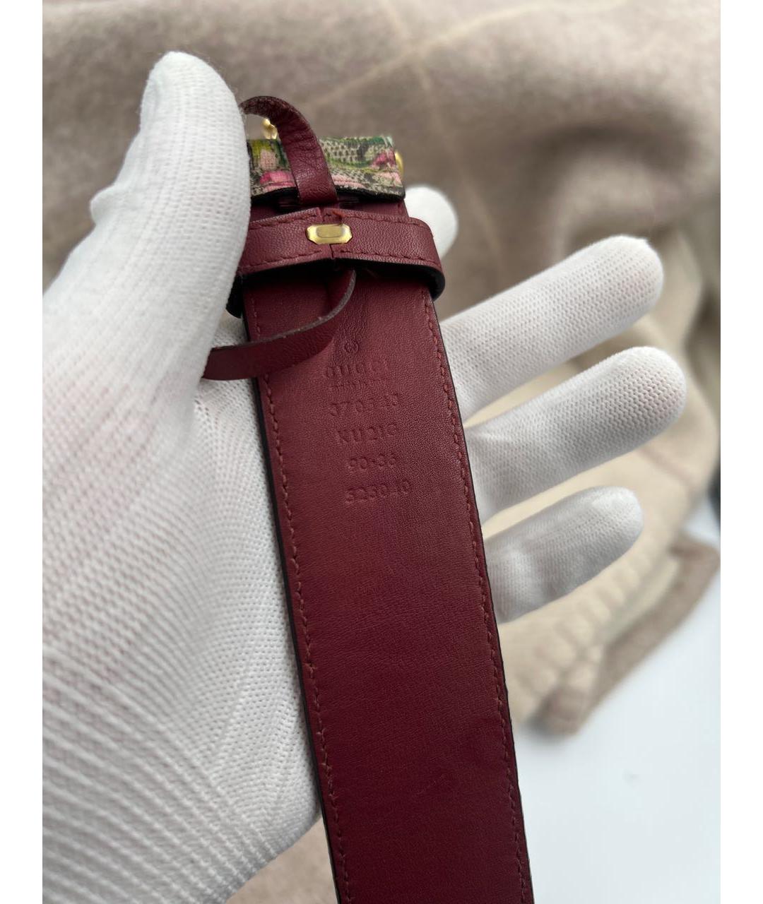GUCCI Бежевый кожаный ремень, фото 6