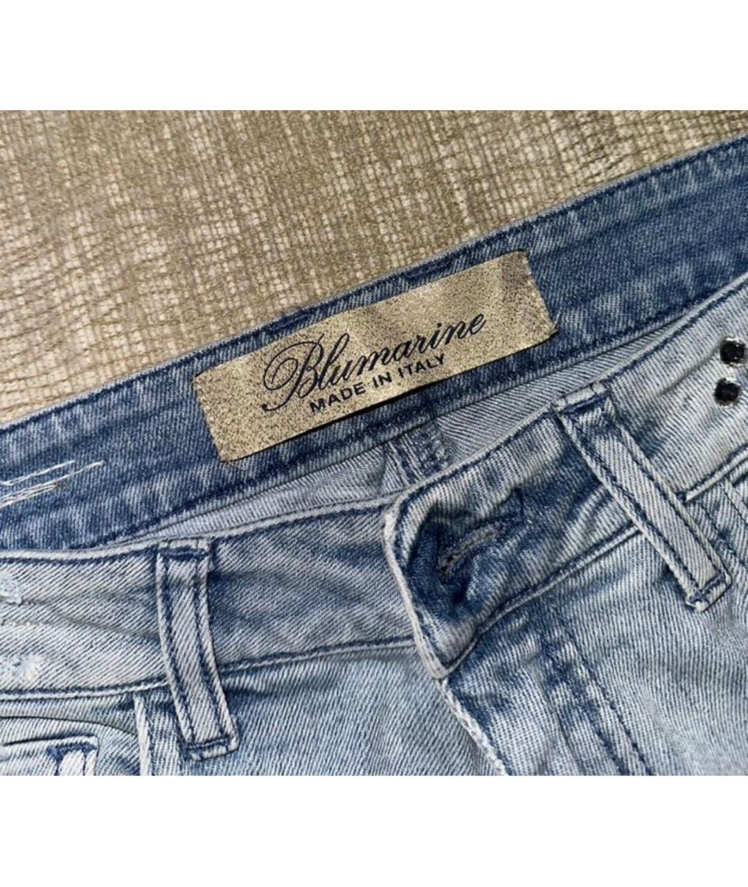 BLUMARINE Голубые хлопковые детские джинсы, фото 3