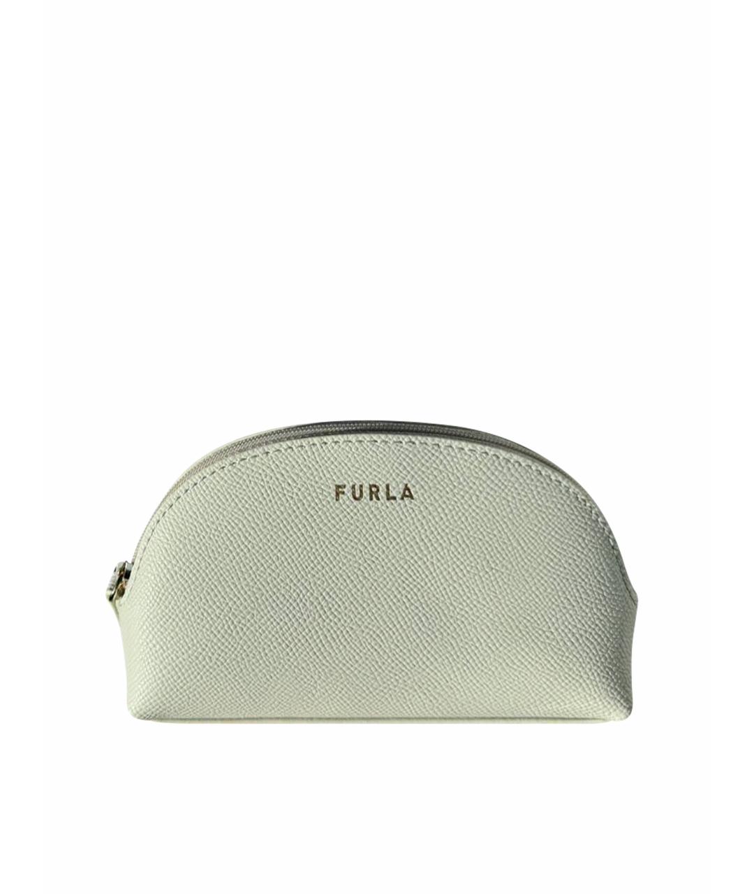 FURLA Черная кожаная косметичка, фото 1