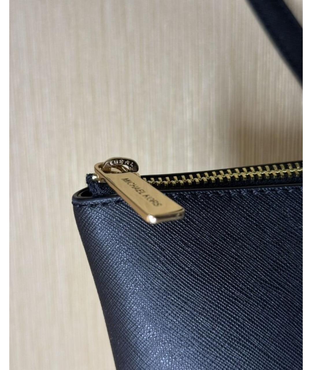 MICHAEL KORS Черная кожаная сумка тоут, фото 4