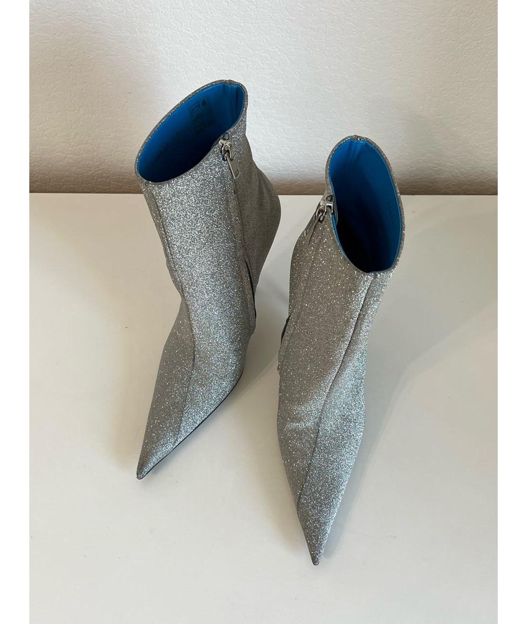 BALENCIAGA Серебряные ботильоны, фото 2