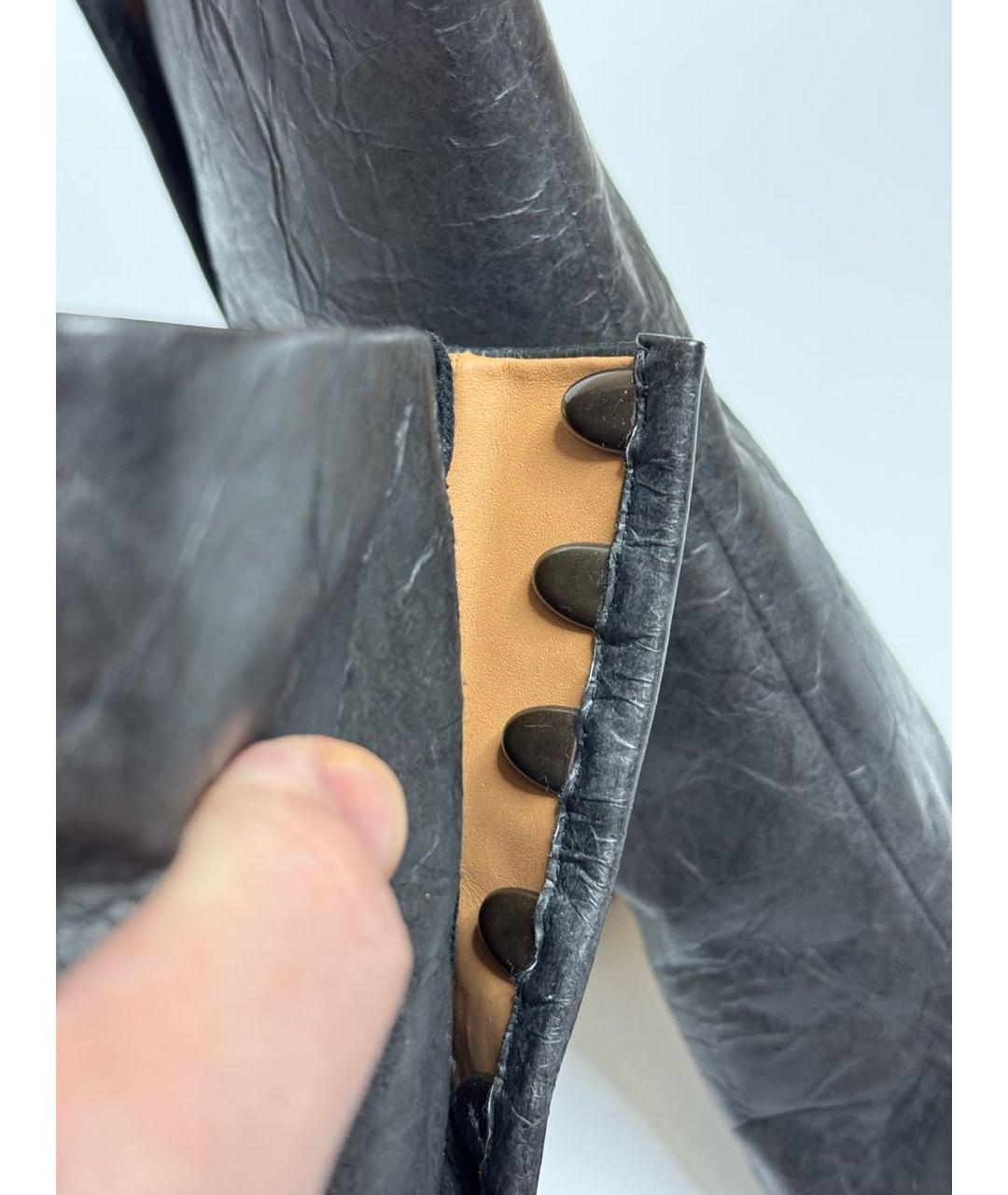 MAISON MARGIELA Черные кожаные ботильоны, фото 7