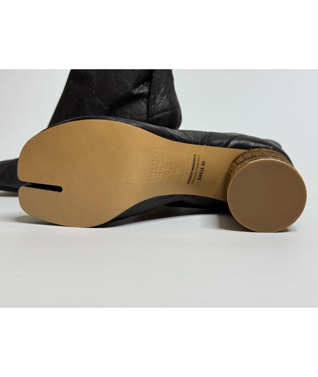 MAISON MARGIELA Черные кожаные ботильоны, фото 8