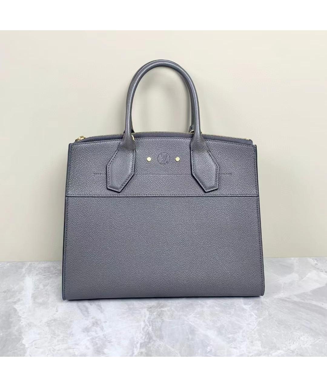 LOUIS VUITTON Серая кожаная сумка через плечо, фото 3