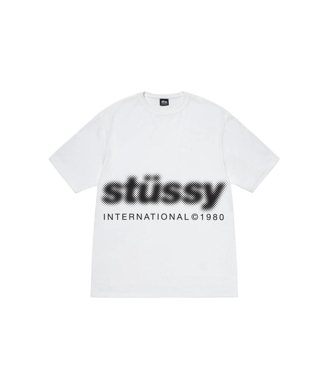 STUSSY Белая хлопковая футболка, фото 1