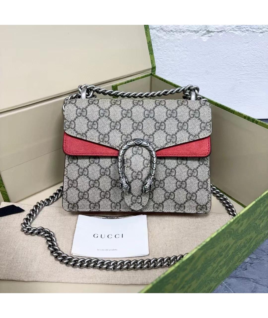 GUCCI Серая сумка через плечо, фото 3