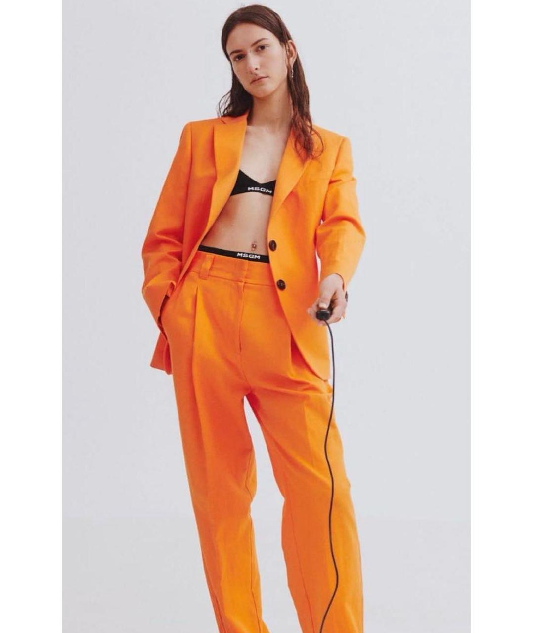 MSGM Оранжевый хлопковый костюм с брюками, фото 5
