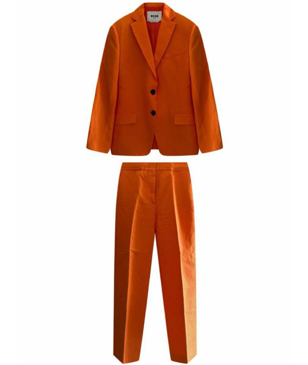 MSGM Оранжевый хлопковый костюм с брюками, фото 1