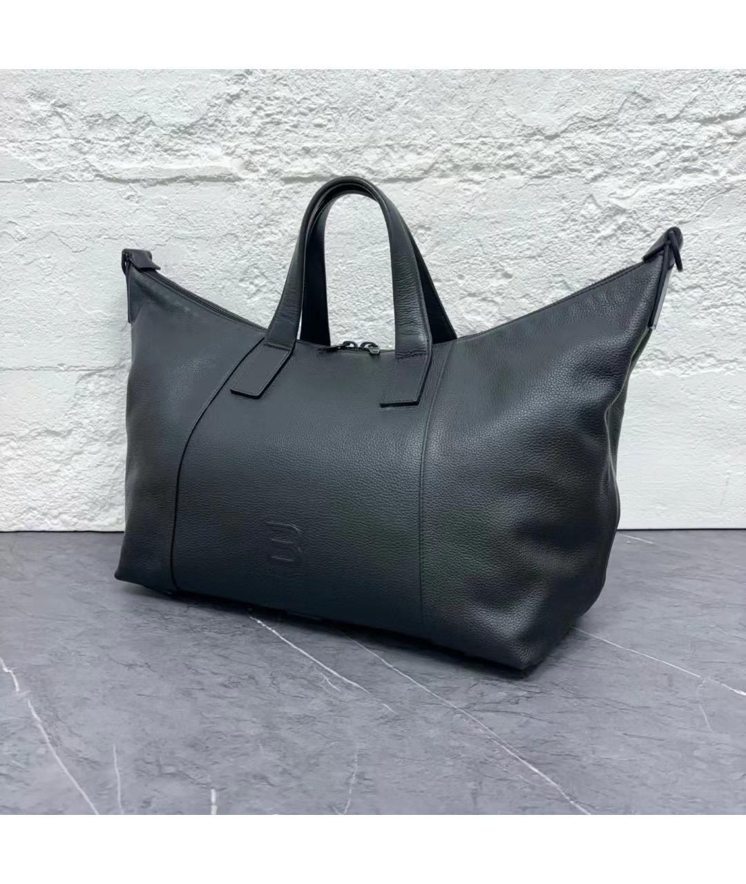 BALENCIAGA Черная кожаная сумка через плечо, фото 3