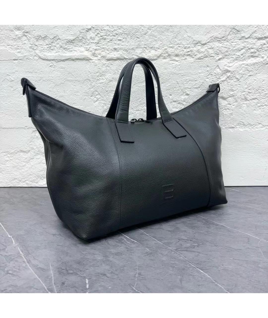 BALENCIAGA Черная кожаная сумка через плечо, фото 4