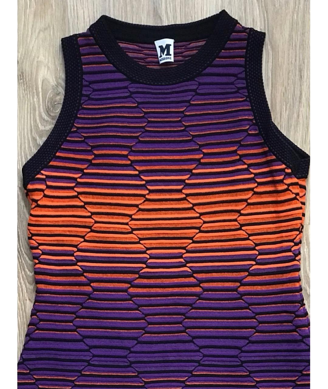 M MISSONI Мульти хлопковое повседневное платье, фото 4