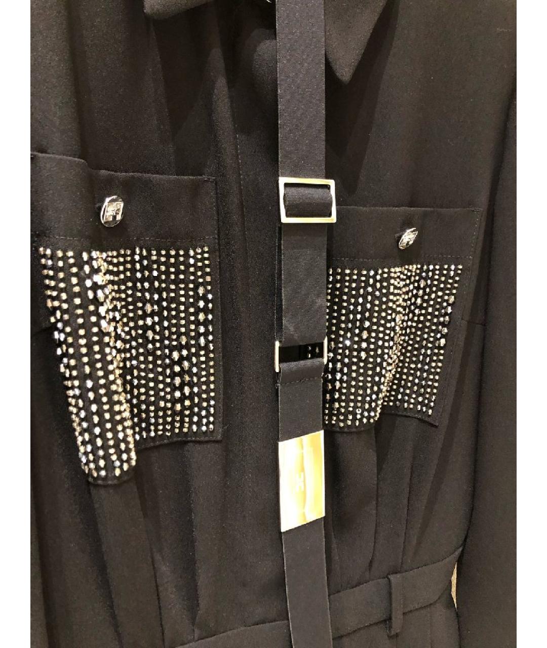 ELISABETTA FRANCHI Черный полиэстеровый комбинезон, фото 4