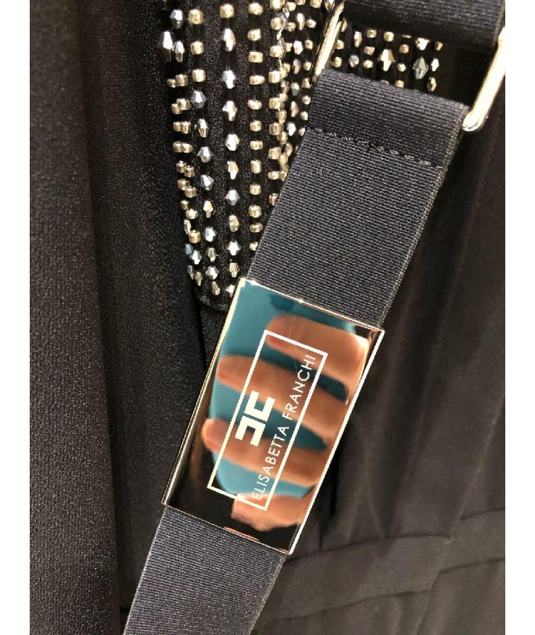 ELISABETTA FRANCHI Черный полиэстеровый комбинезон, фото 6