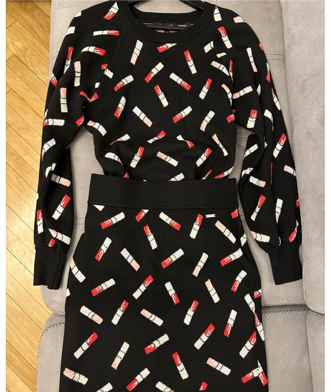 ARMANI EXCHANGE Черный хлопковый костюм с юбками, фото 6