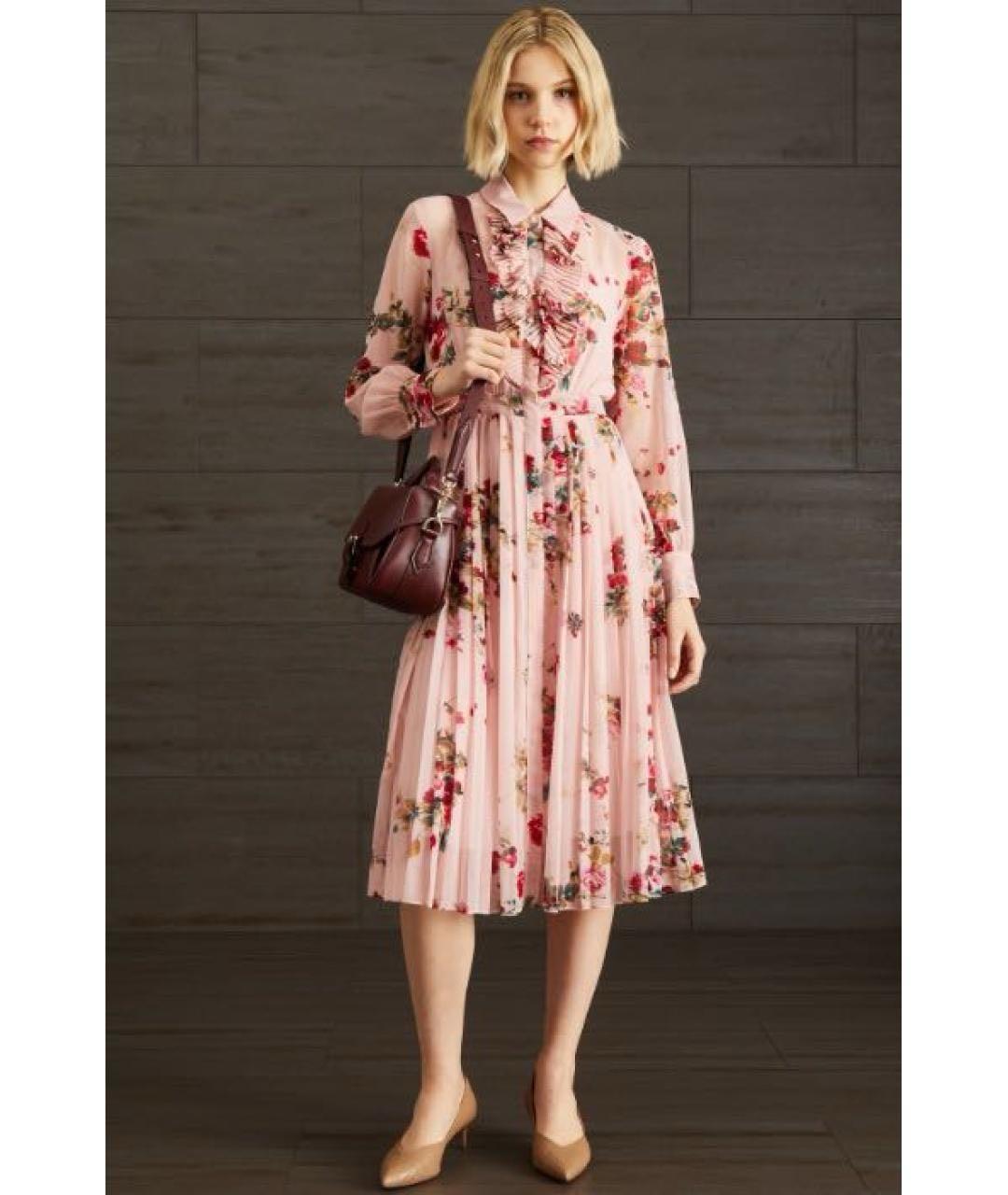 MAX MARA Розовое вискозное повседневное платье, фото 2