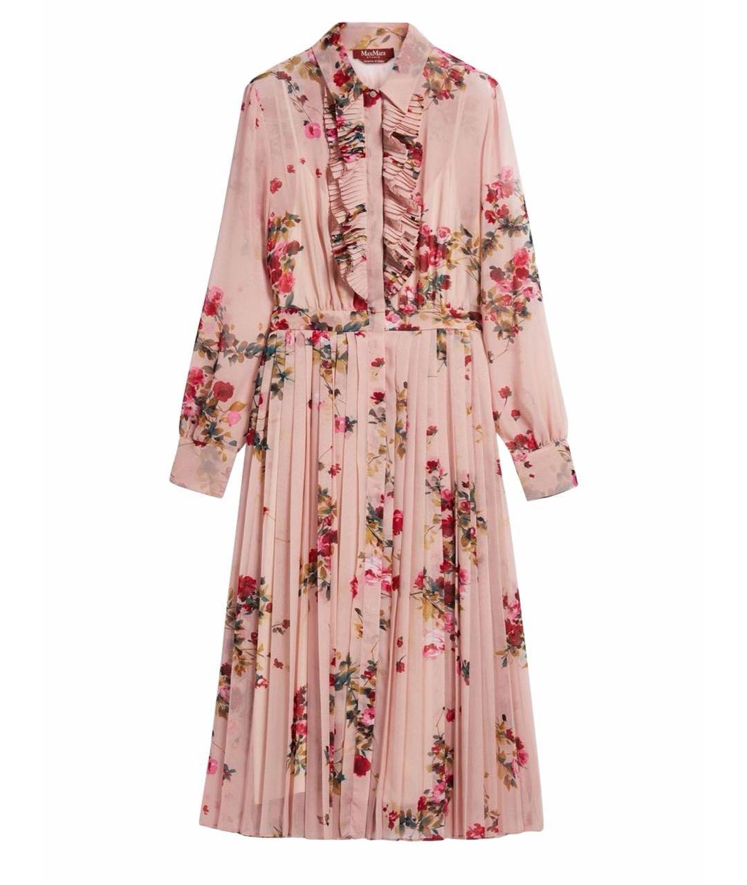 MAX MARA Розовое вискозное повседневное платье, фото 1