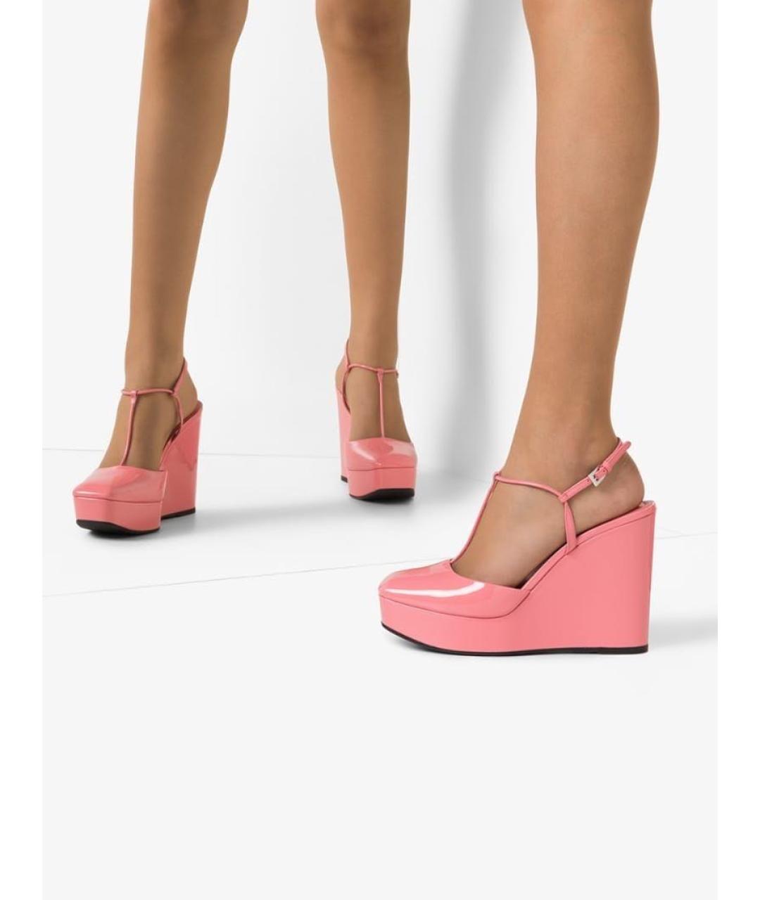 PRADA Розовые туфли из лакированной кожи, фото 5