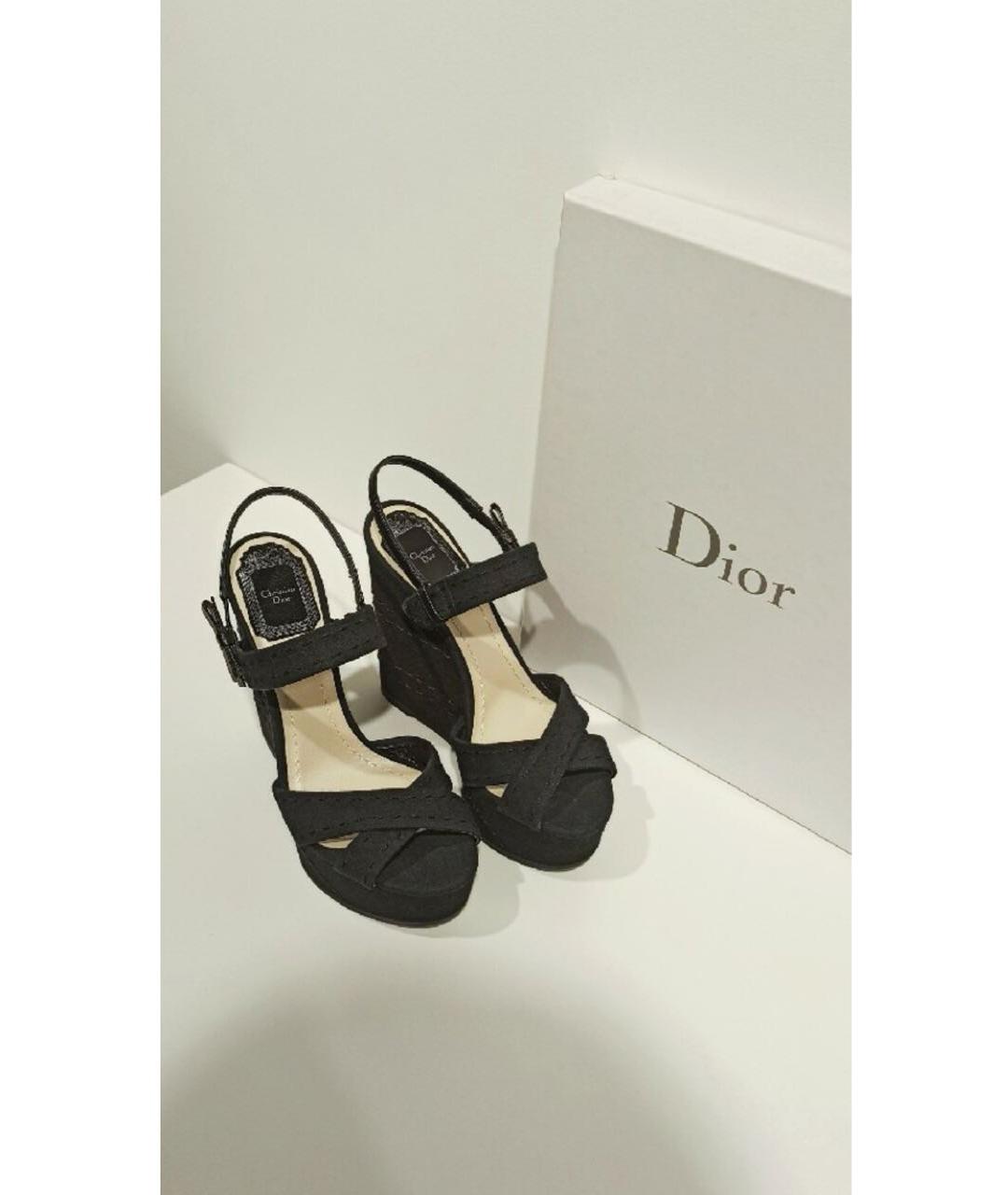 CHRISTIAN DIOR Черные босоножки, фото 5
