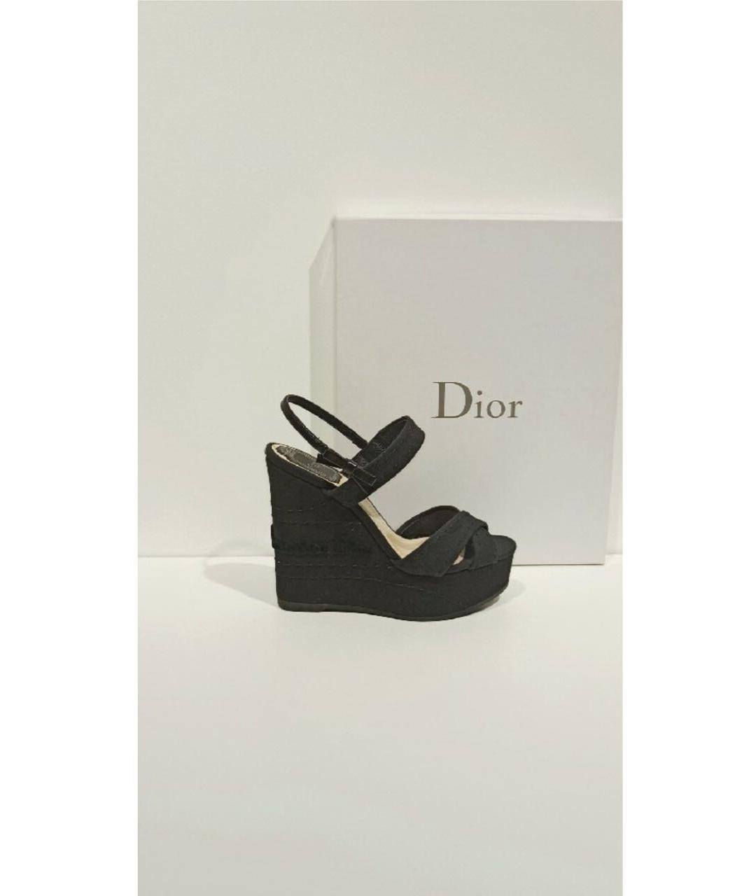 CHRISTIAN DIOR Черные босоножки, фото 3