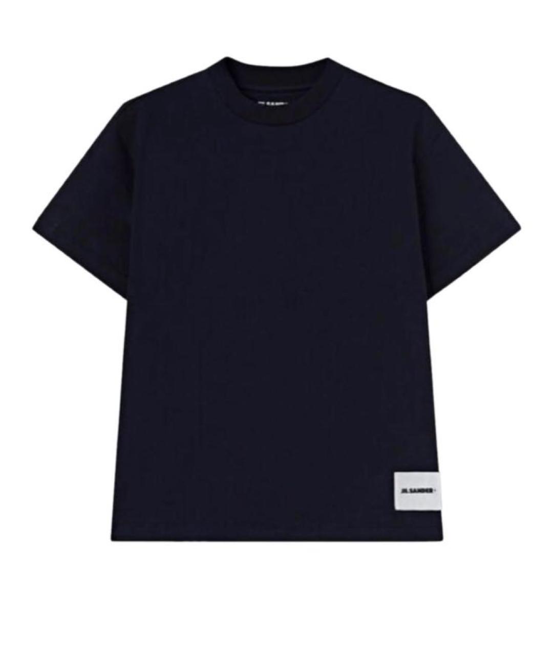 JIL SANDER Синяя хлопковая футболка, фото 1