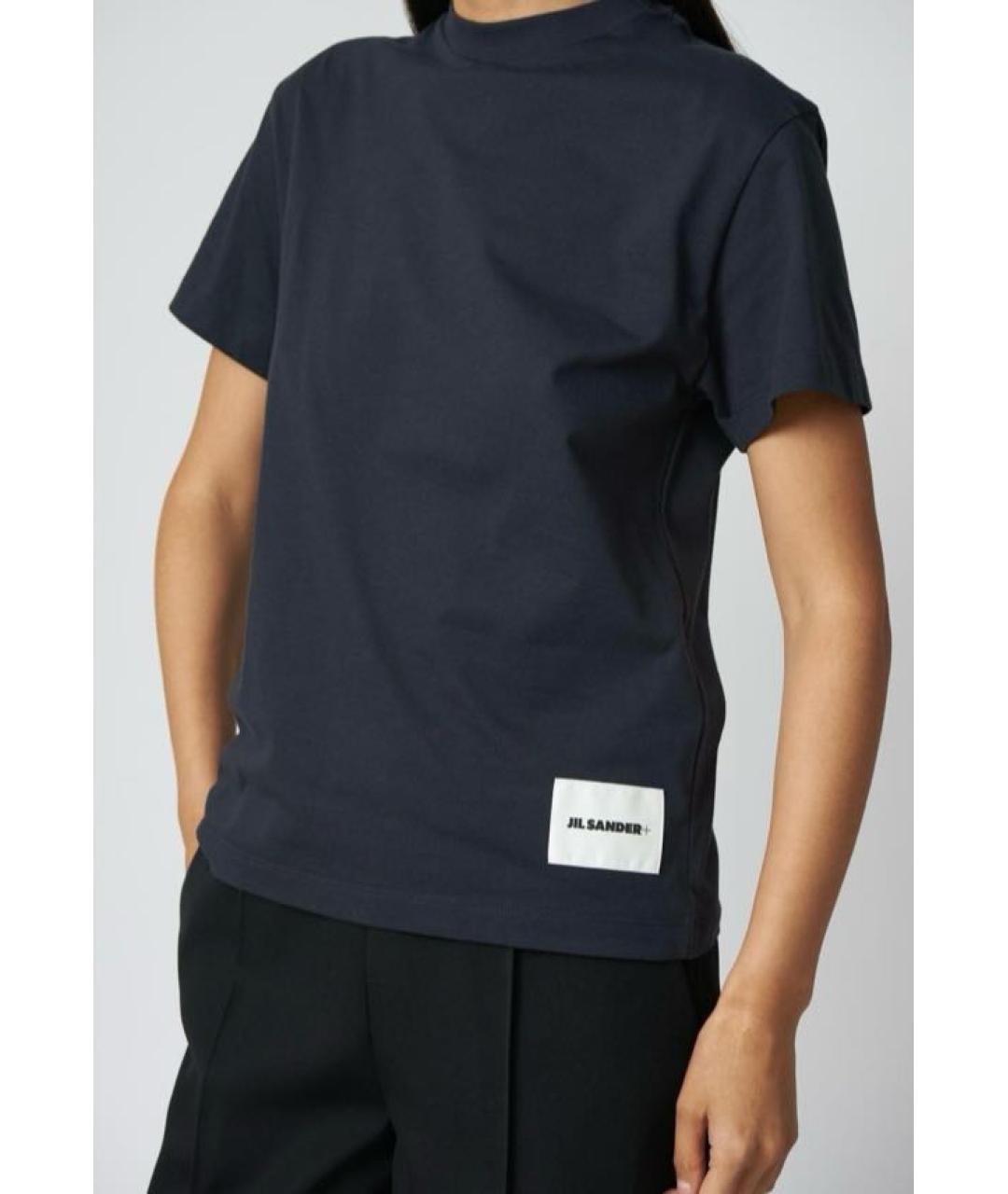 JIL SANDER Синяя хлопковая футболка, фото 3