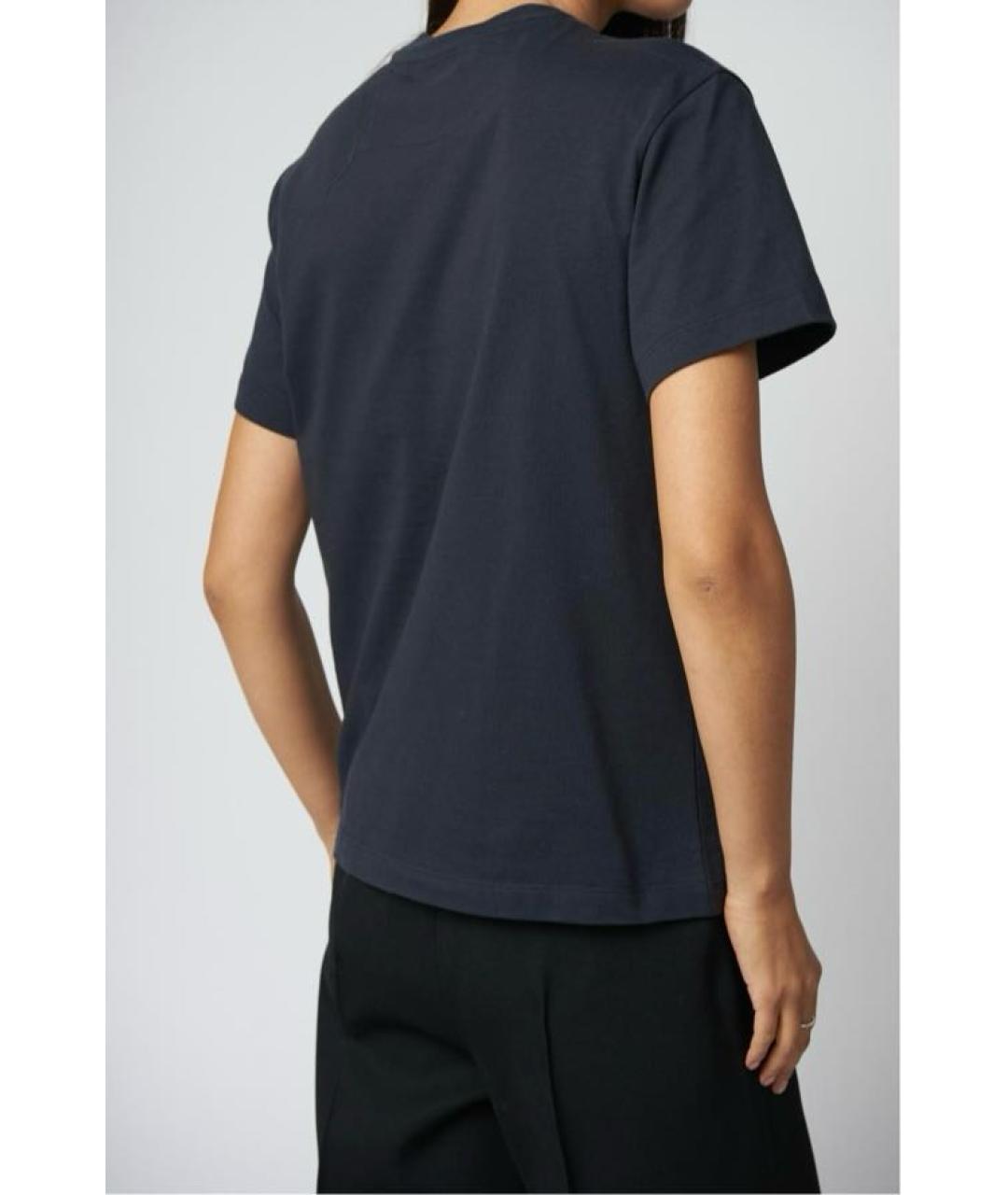 JIL SANDER Синяя хлопковая футболка, фото 4