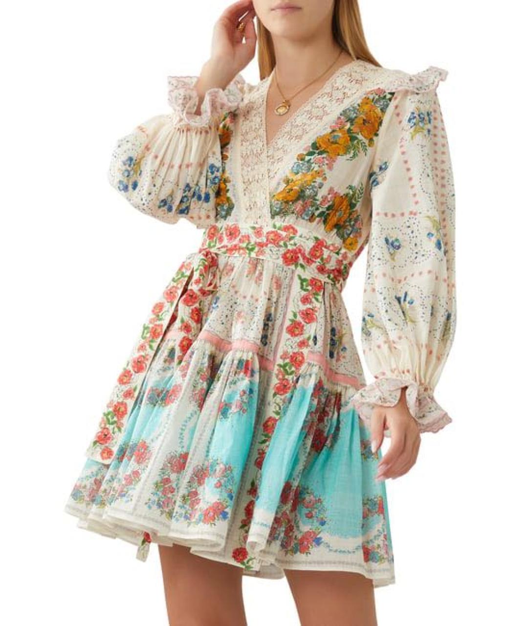 ZIMMERMANN Мульти хлопковое повседневное платье, фото 3