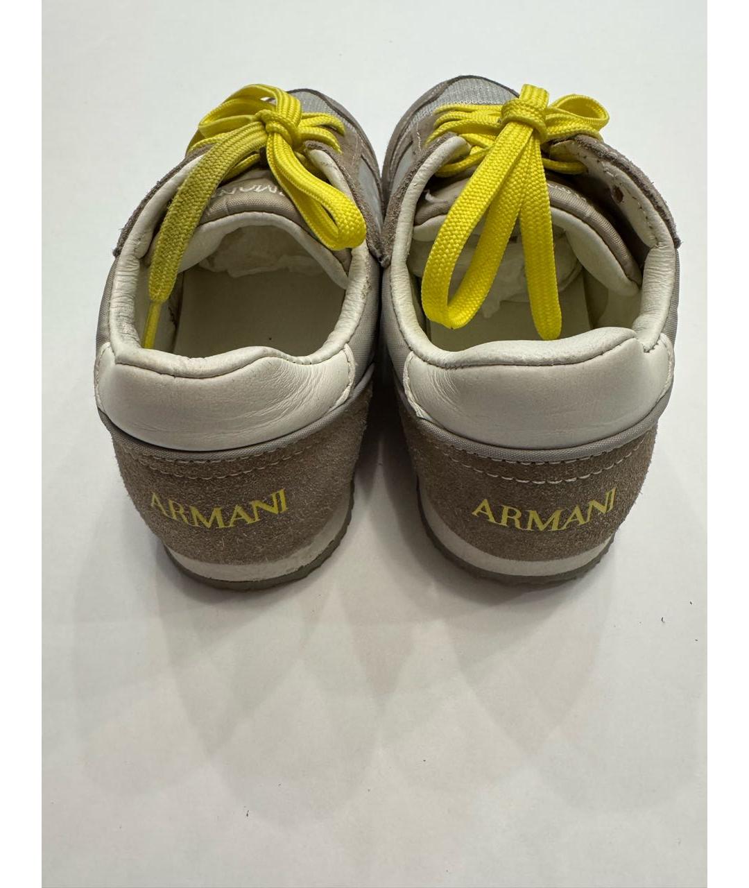 ARMANI JUNIOR Серые текстильные кеды, фото 3