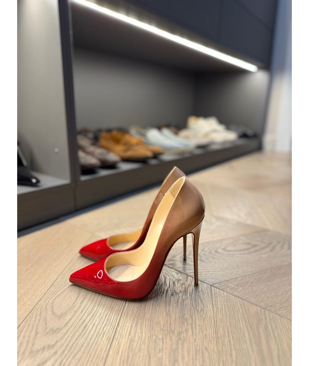 CHRISTIAN LOUBOUTIN Красные туфли из лакированной кожи, фото 5