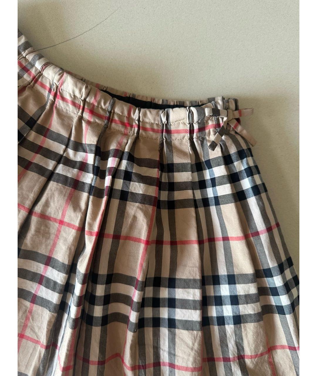 BURBERRY Бежевая хлопковая юбка, фото 3